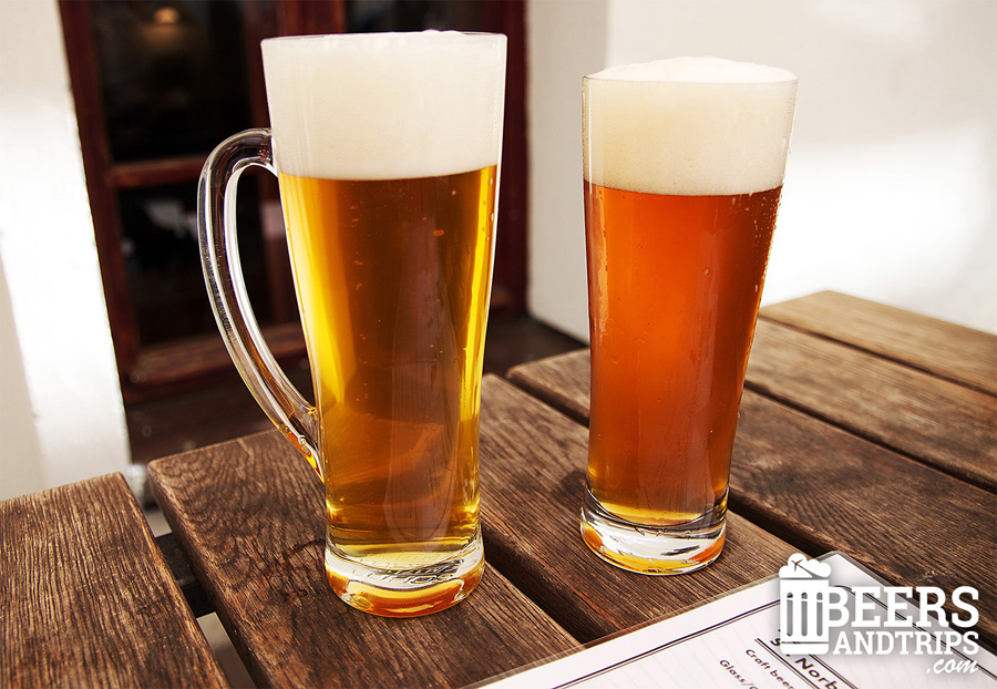 Probando las cervezas del Pivovar Strahov