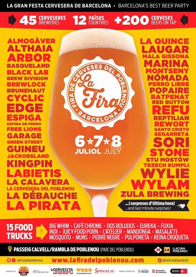 Cartel de la Feria de la Cerveza del Poblenou 2018