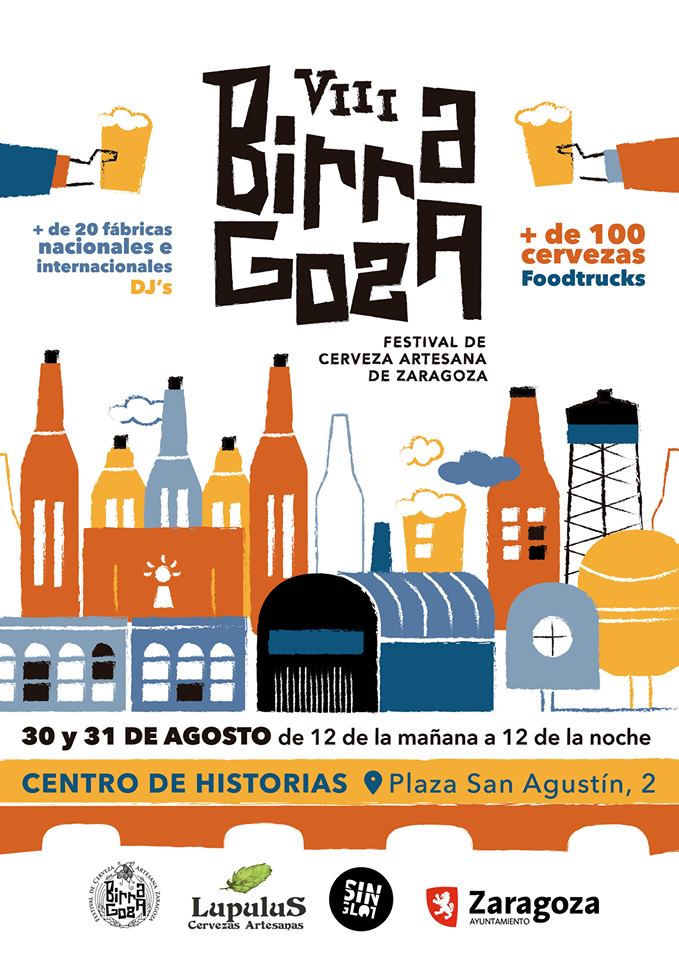 Cartel festival cerveza artesana Zaragoza Birragoza 2019