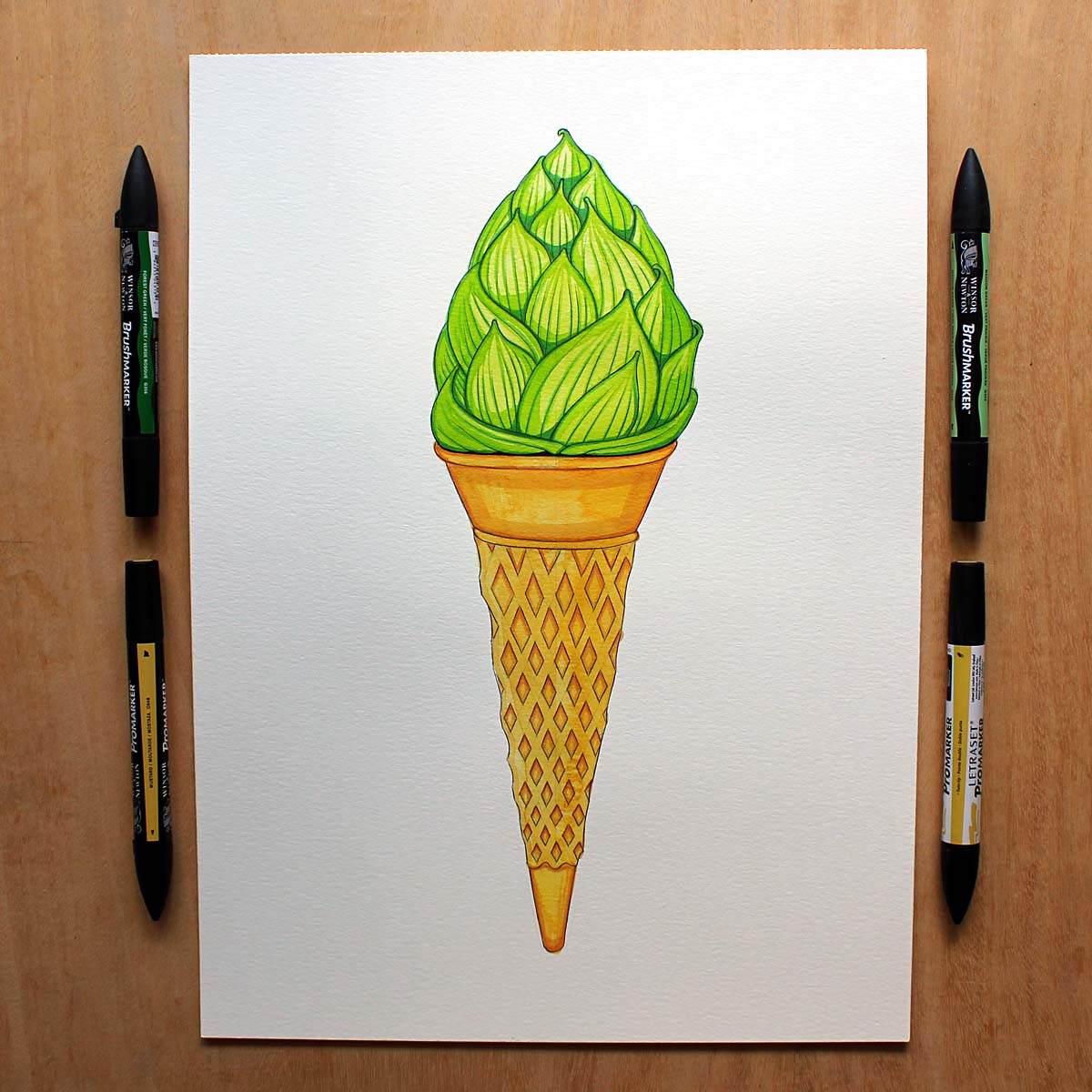 Helado de lúpulo de Uno de los diseños de CRAFT BEER SKETCH