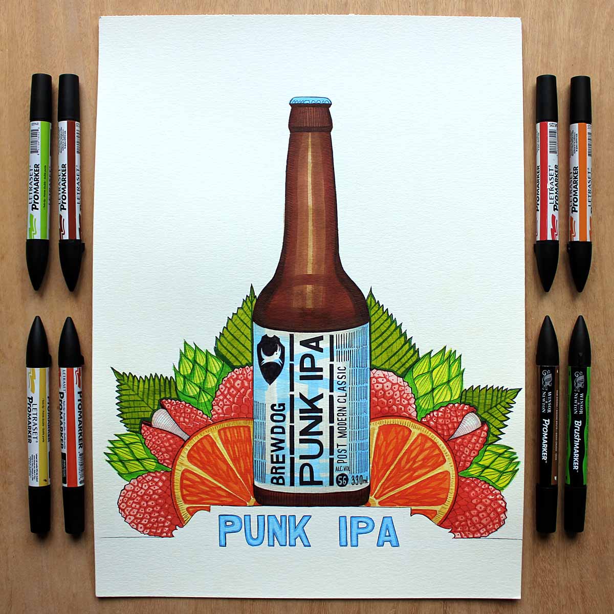 Diseño de la Punk Ipa de Brewdog