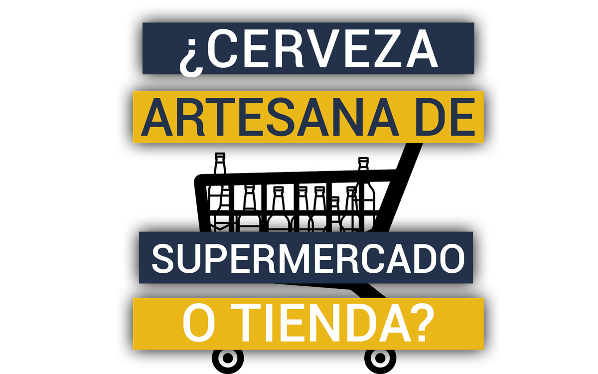 Cerveza atesanal de supermercados o de tienda