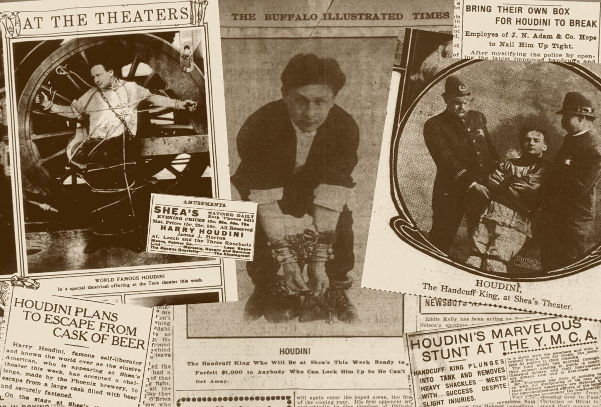 Recortes de prensa de Houdini en la prensa americana