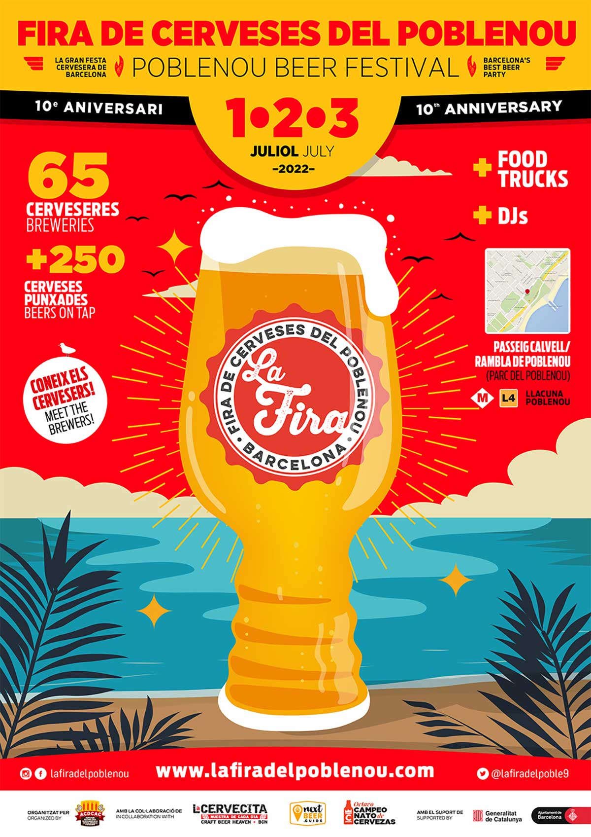 Cartel de la Fira de Cervesa Artesana del Poblenou 2022