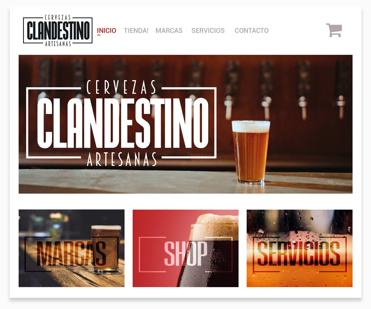 Web de Cervezas Clandestino
