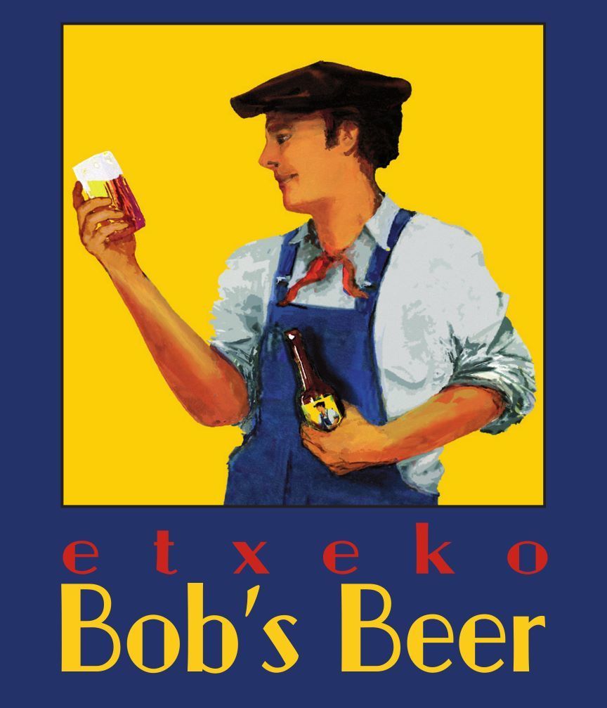 Antigua etiqueta de las cervezas de Etxeko Bob's Beer