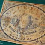 Etiqueta antigua de la cervecera Moctezuma